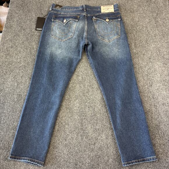 True Religion Jeans Rocco SN Flap Relaxed Skinny 34 x 30 Dark Shivering NWT $159 - Picture 6 of 12